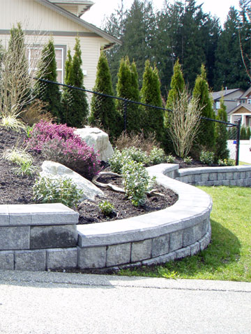 Stone, Timber and Brick Retaining Walls