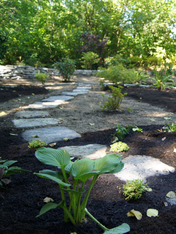 Flagstone and Interlock Stonework Patios and Walkways