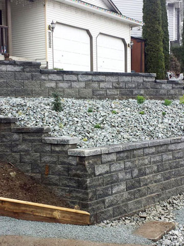 Stone, Timber and Brick Retaining Walls