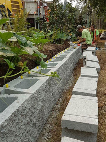 Stone, Timber and Brick Retaining Walls