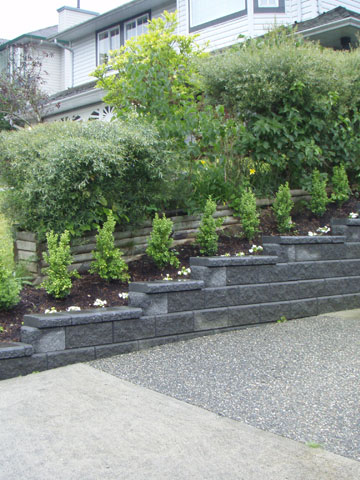 Stone, Timber and Brick Retaining Walls